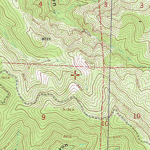 Topographic Map of Outlaw Spring, NM