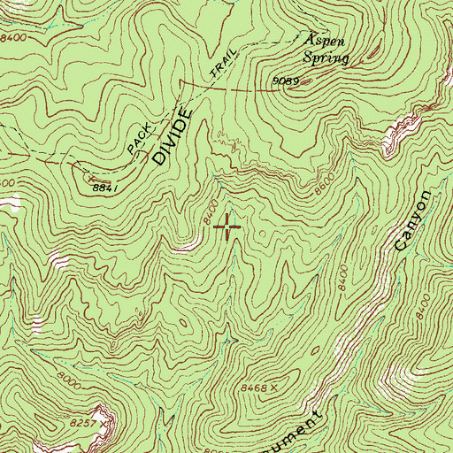 Topographic Map of Monument Spring, NM