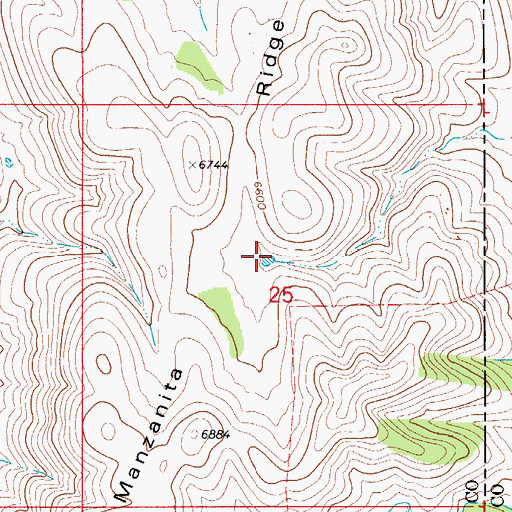 Topographic Map of Monzarita Tank, NM