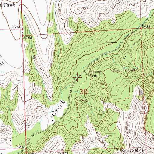 Topographic Map of Cooney Tomb, NM