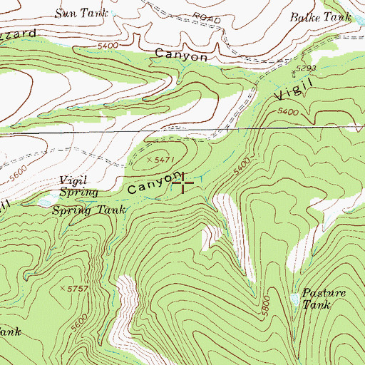 Topographic Map of Heil Spring, NM