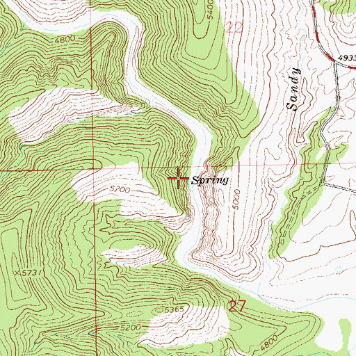 Topographic Map of Long Canyon Spring, NM