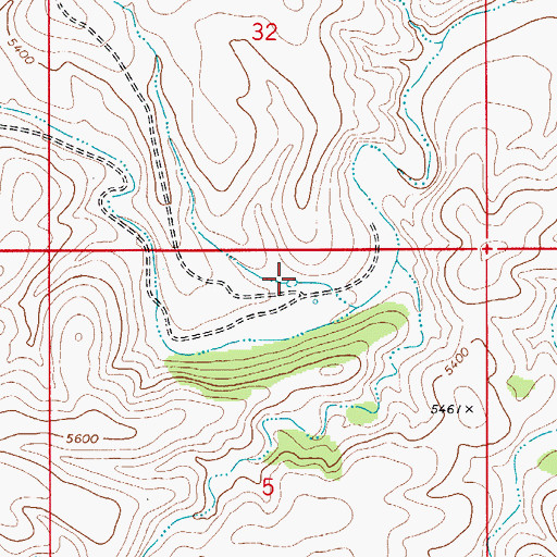 Topographic Map of Chimney Reservoir Number Two, NM