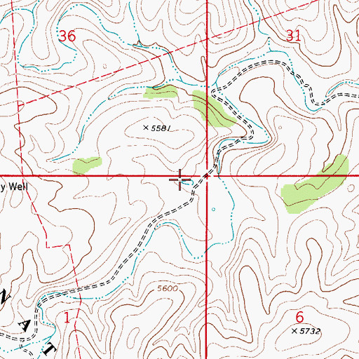 Topographic Map of Chimney Reservoir Number One, NM