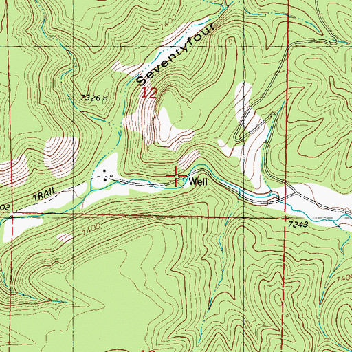 Topographic Map of Miller Spring, NM
