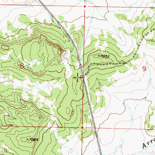 Topographic Map of Cuba Landfill, NM