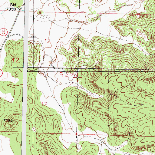 Topographic Map of Largo Spring, NM
