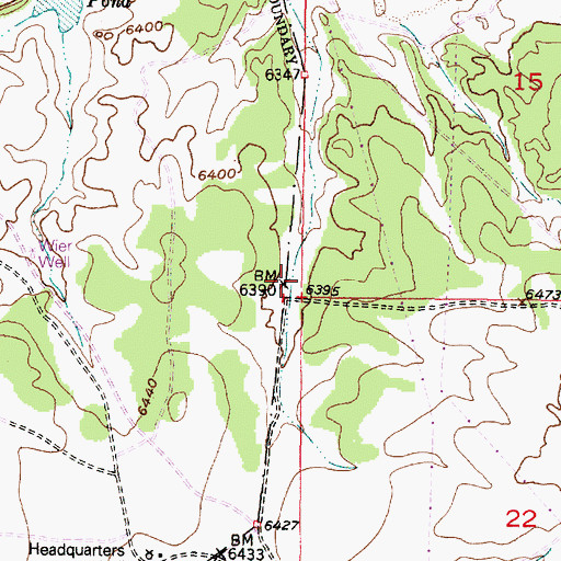 Topographic Map of Weir Well, NM