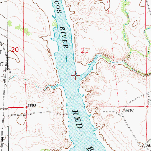 Topographic Map of Brushy Draw, NM