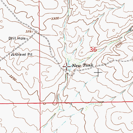 Topographic Map of New Tank, NM