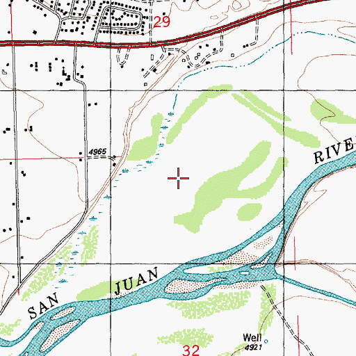 Topographic Map of Chaco River, NM
