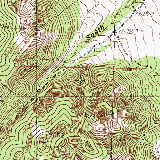 Topographic Map of West Negrohead Mine, NM