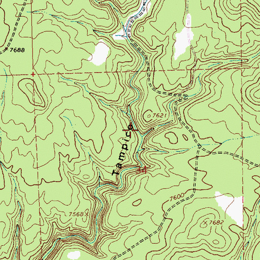 Topographic Map of Agua Remora, NM