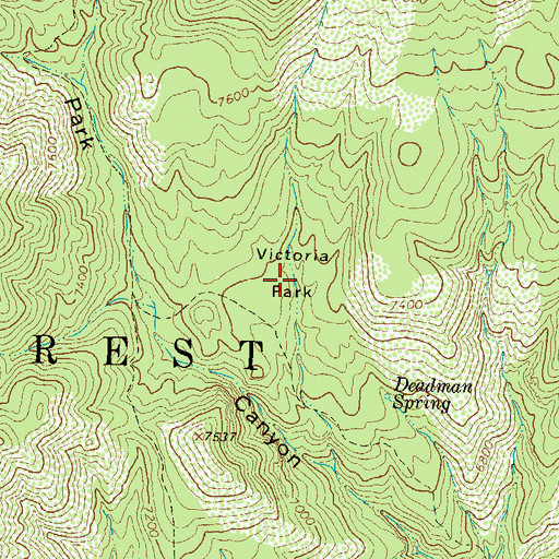 Topographic Map of Victorio Park, NM