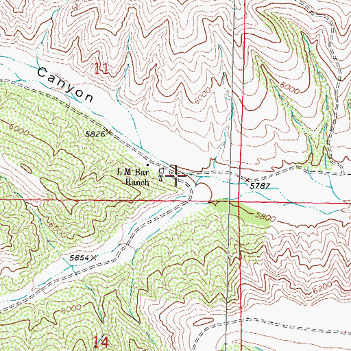 Topographic Map of South Seco Creek, NM