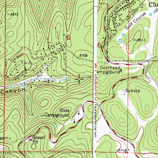 Topographic Map of Deerhead Canyon, NM