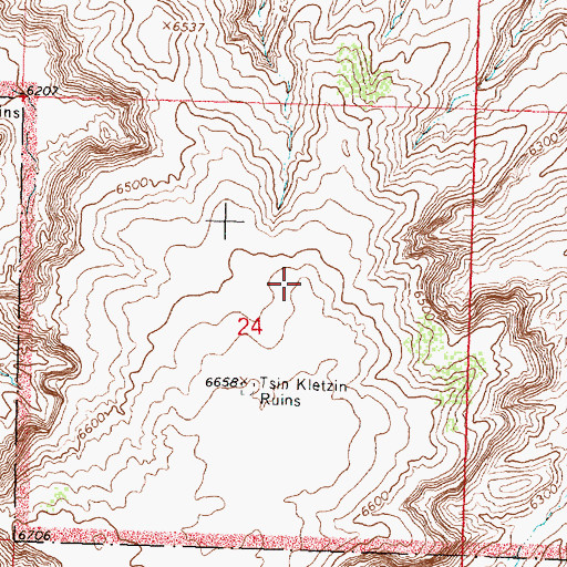 Topographic Map of Chaco Culture National Historical Park, NM