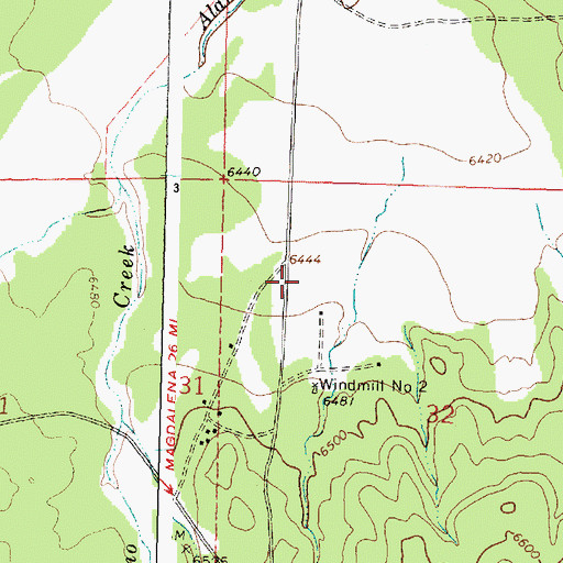 Topographic Map of Alamo Navajo Airport (historical), NM