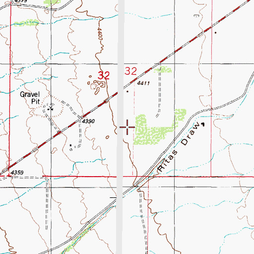 Topographic Map of Gorby Ranch Airport (historical), NM