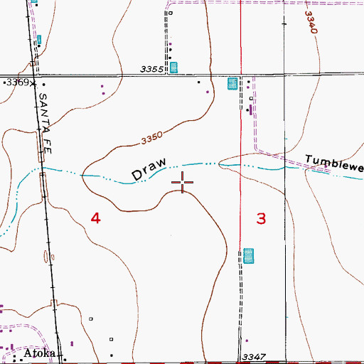 Topographic Map of 2 X 4 Ranch Airport, NM
