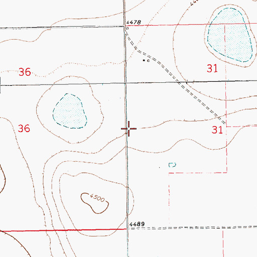 Topographic Map of Mitchell Farms Airport (historical), NM