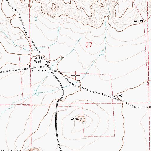 Topographic Map of Bueyeros CO2 Plant Airport (historical), NM