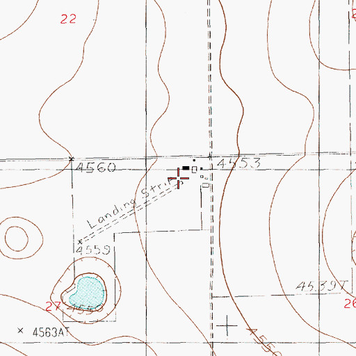 Topographic Map of Lockmiller & Sons Airport, NM