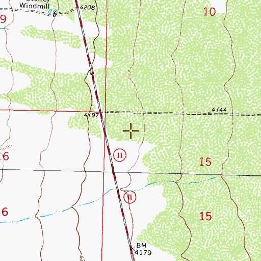 Topographic Map of Hacienda Sur Luna Airport, NM