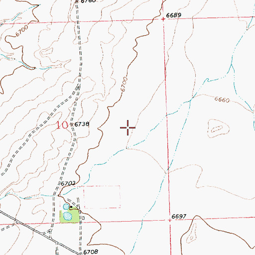 Topographic Map of Crownpoint Airport, NM
