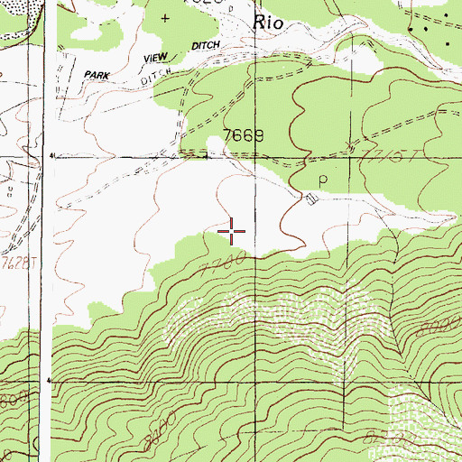 Topographic Map of Esenada Airport, NM