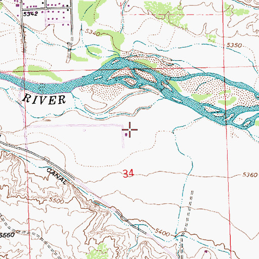 Topographic Map of Keller Field Airport (historical), NM
