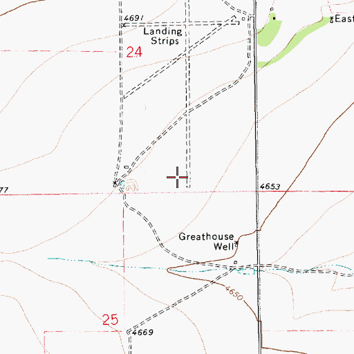Topographic Map of Curtis and Curtis Airport, NM