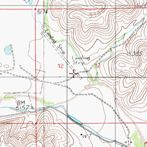 Topographic Map of Flying H Ranch Airport, NM