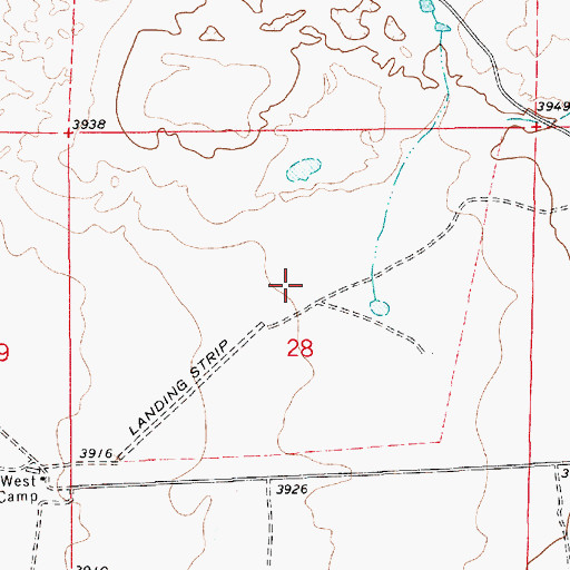 Topographic Map of Bojax Ranch Airport (historical), NM