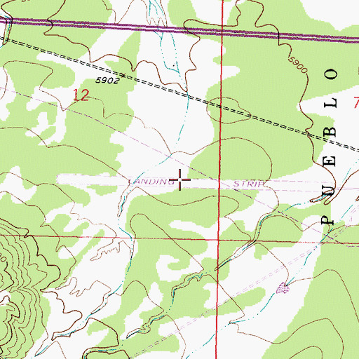 Topographic Map of Transwestern Pipeline Number 6 Airport (historical), NM