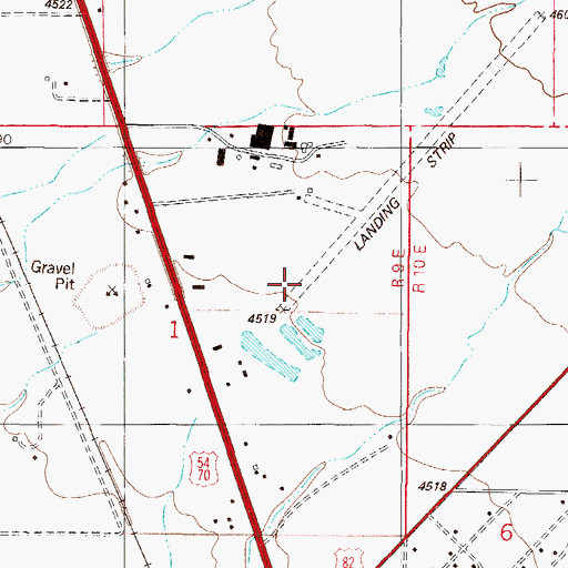 Topographic Map of Otero Mill Airport, NM