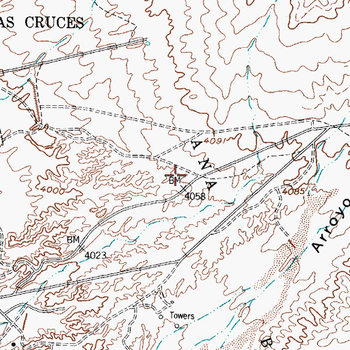 Topographic Map of Memorial General Hospital Helistop, NM