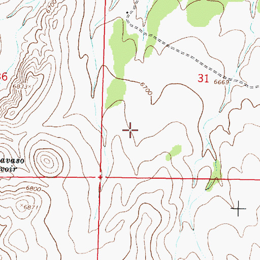 Topographic Map of Magdalena Airport, NM