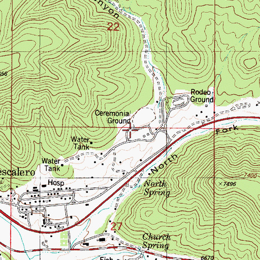 Topographic Map of Ihs Hospital Heliport, NM