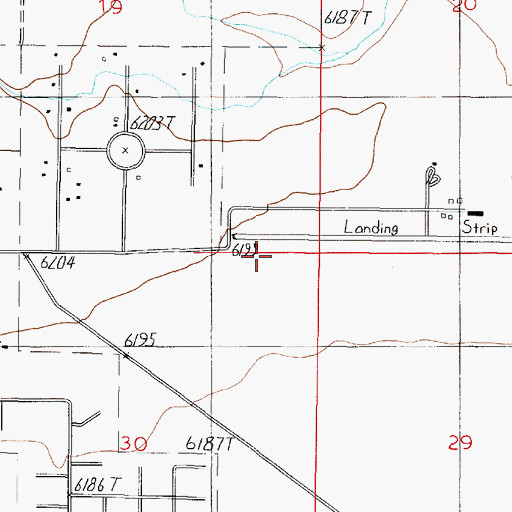 Topographic Map of Moriarty Airport, NM