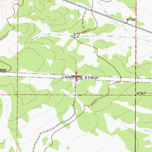 Topographic Map of Transwestern Pipeline Number 7 Airport (historical), NM