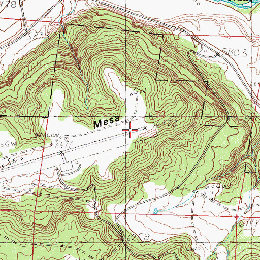Topographic Map of Navajo Lake Airport, NM
