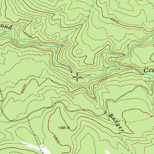 Topographic Map of Badger Creek, AZ