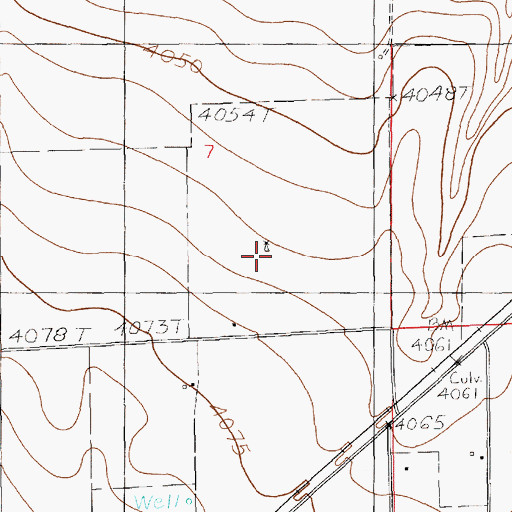 Topographic Map of Portales Municipal Airport, NM