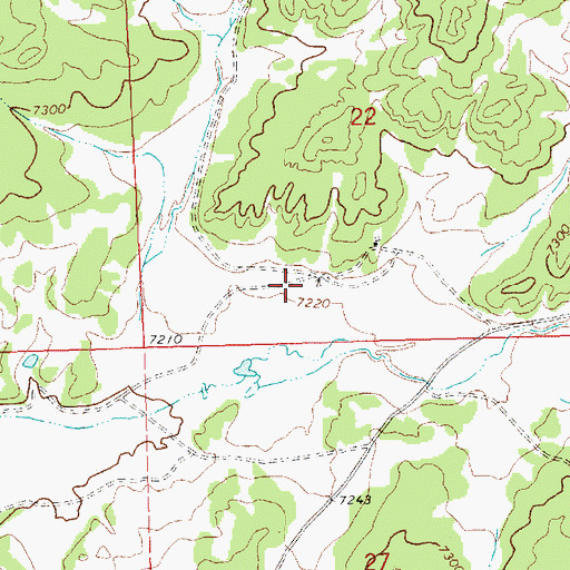 Topographic Map of Candy Kitchen Ranch Airport (historical), NM