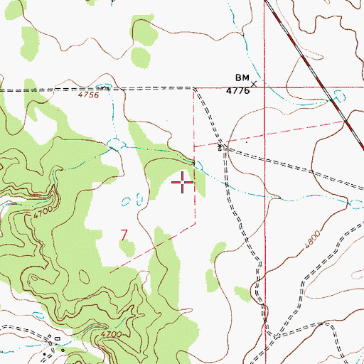 Topographic Map of Santa Rosa Route 66 Airport, NM