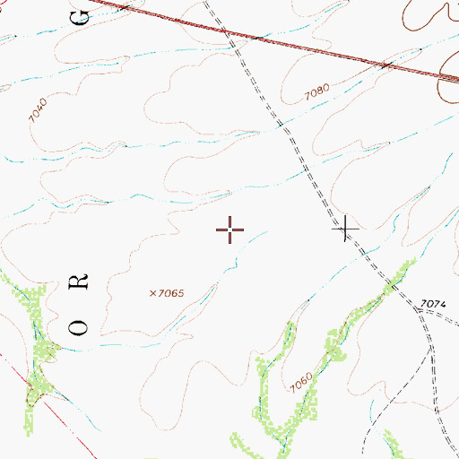 Topographic Map of Taos Regional Airport, NM