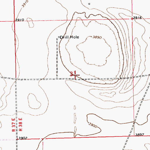 Topographic Map of Hoffmann Helicopters Heliport, NM