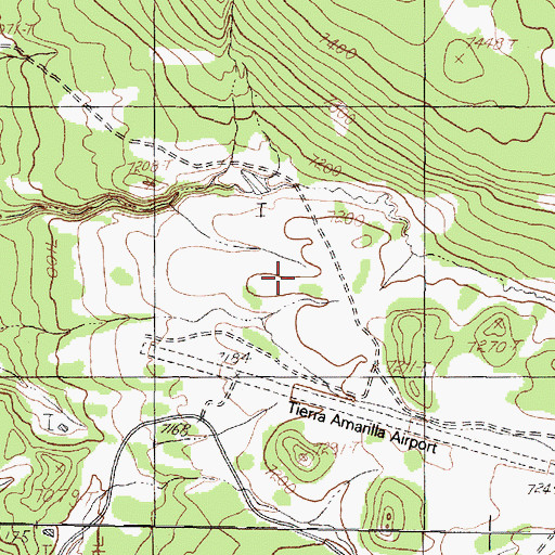 Topographic Map of El Vado State Park Airport (historical), NM