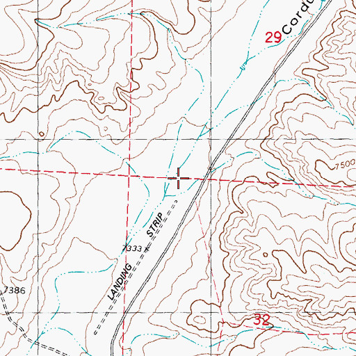 Topographic Map of Adobe Ranch Private Airport, NM